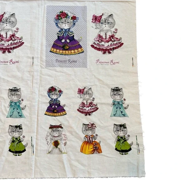 Vintage Style Rumi Cat Quilting Fabric Princess Korea Jaesun NessHome - Picture 2 of 5